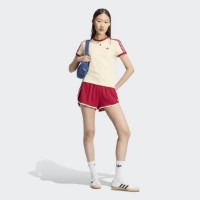 Tricou de dame Adidas 3 Stripes Slim Warm Vanilla/Team Victory Red, s.S imaginea #3 — magazin online Desire.md