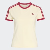 Tricou de dame Adidas 3 Stripes Slim Warm Vanilla/Team Victory Red, s.XS imaginea #6 — magazin online Desire.md