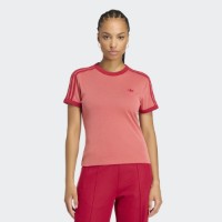 Tricou de dame Adidas Heather 3S Cali Preloved Scarlet/Team Victory Red, s.XS