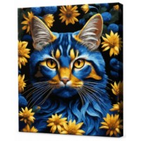 Tablou pe numere Art Gallery Econom Pisica multicoloră 40x50cm (GX47419)