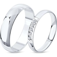Inel din aur alb cu diamante Diamant 9103009001083 s.17,5 1,57g imaginea #5 — magazin online Desire.md