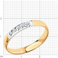 Inel din aur cu diamante Diamant 9103012461690 s.17,5 1,63g imaginea #3 — magazin online Desire.md