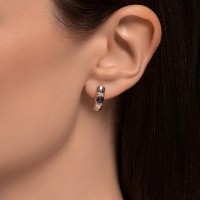 Cercei din aur cu diamante și safire Diamant 9103014099440 2,78g imaginea #4 — magazin online Desire.md