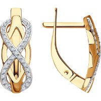 Cercei din aur cu diamante Diamant 9103018784229 2,44g