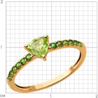 Inel din aur cu pietre semipretioase Diamant 9108203222029 s.16,5 1,36g imaginea #2 — magazin online Desire.md