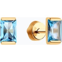 Cercei din aur cu topaz Diamant 9108232141544 1,86g imaginea #4 — magazin online Desire.md