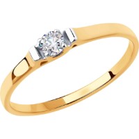 Inel din aur cu zirconiu Diamant 9116017303285 s.15,5 1,05g