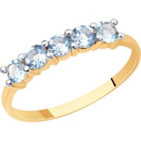Inel din aur cu topaz Diamant 9116017501018 s.16,5 1,59g