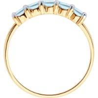 Inel din aur cu topaz Diamant 9116017501018 s.16,5 1,59g imaginea #3 — magazin online Desire.md