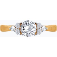 Inel din aur cu zirconii Diamant 9139022767101 s.16,5 2,22g imaginea #5 — magazin online Desire.md