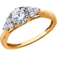 Inel din aur cu zirconii Diamant 9139022767101 s.16,5 2,22g