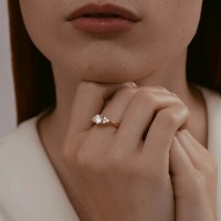 Inel din aur cu zirconii Diamant 9139022767101 s.16,5 2,22g imaginea #3 — magazin online Desire.md