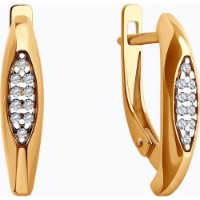 Cercei din aur cu zirconiu Diamant 9139024321936 2,81g imaginea #2 — magazin online Desire.md