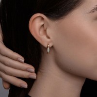 Cercei din aur cu zirconiu Diamant 9139024321936 2,81g imaginea #3 — magazin online Desire.md
