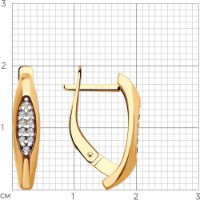 Cercei din aur cu zirconiu Diamant 9139024321936 2,81g imaginea #4 — magazin online Desire.md