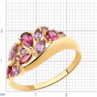 Inel din aur cu pietre semipretioase SokoDiamantlov 9139027960583 s.18 1,83g imaginea #4 — magazin online Desire.md
