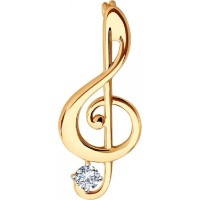 Брошь из золота Diamant 9146011140838 1,46g