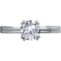 Inel din aur alb cu zirconiu Diamant 9146025929856 s.17,5 1,81g imaginea #2 — magazin online Desire.md