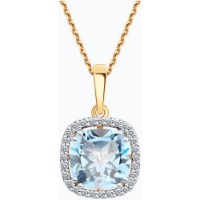 Pandantiv din aur cu diamante si topaz Diamant 9155011782740 2,01g imaginea #4 — magazin online Desire.md