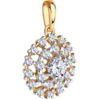 Pandantiv din aur cu zirconii Diamant 9176025390059 1,78g imaginea #3 — magazin online Desire.md