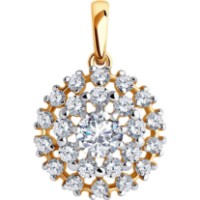 Pandantiv din aur cu zirconii Diamant 9176025390059 1,78g