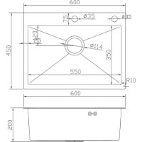 Baterie bucătărie Fabiano 60x45 1.0 FB+03 FB Gold imaginea #6 — magazin online Desire.md