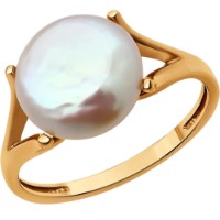Inel din aur cu perla Diamant s.19 2,71g