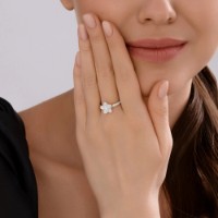 Inel din aur cu zirconiu Diamant s.17 2,73g imaginea #3 — magazin online Desire.md