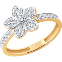 Inel din aur cu zirconiu Diamant s.17 2,73g