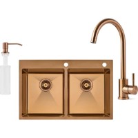 Baterie bucătărie Fabiano 78x50 Bronz