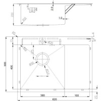 Chiuvetă de bucătărie Fabiano BR 62x50 Left imaginea #2 — magazin online Desire.md