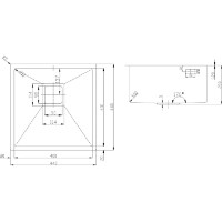 Chiuvetă de bucătărie Fabiano Quadro 44 Celldecor imaginea #2 — magazin online Desire.md