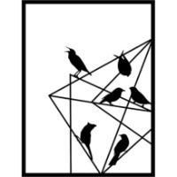 Декоративное панно Showdeko Metal Wall Art №11 Birds on Wire Black
