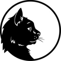Декоративное панно Showdeko Metal Wall Art №24 Cat Profile Black