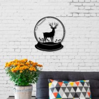 Декоративное панно Showdeko Metal Wall Art №25 Deer Black фото №2 — интернет-магазин Desire.md
