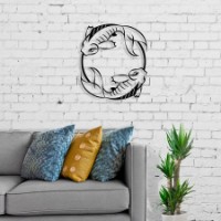 Декоративное панно Showdeko Metal Wall Art №27 Japanese Fish Black фото №2 — интернет-магазин Desire.md