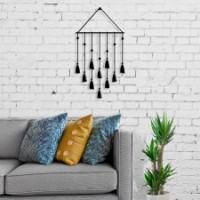 Декоративное панно Showdeko Metal Wall Art №28 Tassel Black фото №2 — интернет-магазин Desire.md