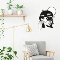 Декоративное панно Showdeko Metal Wall Art №49 Space Girl Black фото №2 — интернет-магазин Desire.md