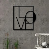 Декоративное панно Showdeko Metal Wall Art №5 Love Black фото №2 — интернет-магазин Desire.md