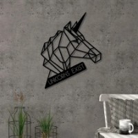 Декоративное панно Showdeko Metal Wall Art №9 Unicorn Black фото №2 — интернет-магазин Desire.md