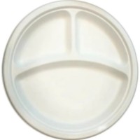Set farfurii de unică folosință AmbalajMarket Bio White 8584 50pcs