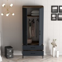 Dulap Hanah Home Kumsal T Walnut Anthracite imaginea #2 — magazin online Desire.md
