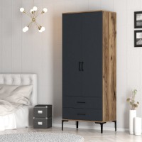 Dulap Hanah Home Kumsal T Walnut Anthracite imaginea #3 — magazin online Desire.md