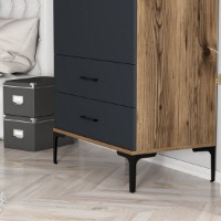 Dulap Hanah Home Kumsal T Walnut Anthracite imaginea #4 — magazin online Desire.md