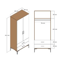 Шкаф Hanah Home Kumsal T Walnut фото №6 — интернет-магазин Desire.md