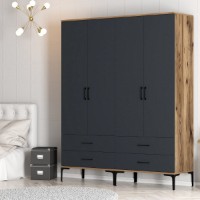 Dulap Hanah Home Kumsal TT Walnut Anthracite imaginea #3 — magazin online Desire.md