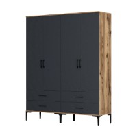 Dulap Hanah Home Kumsal TT Walnut Anthracite imaginea #5 — magazin online Desire.md