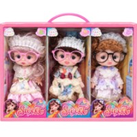 Set păpușe New World Sweet Cute Party 23.5cm 3pcs (22822)