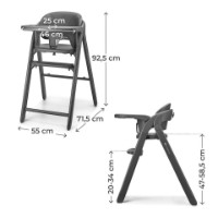 Стульчик для кормления Kinderkraft Tino 3in1 Grey (KHTINO00GRY0000)  фото №7 — интернет-магазин Desire.md