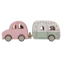 Autorulota din lemn Little Dutch Toy Car with Caravan (LD8022) imaginea #2 — magazin online Desire.md